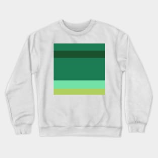 A striking integration of Dark Sea Green, Medium Aquamarine, Very Light Green, Pine and Light Olive stripes. Crewneck Sweatshirt